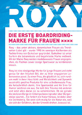 ROXY BRAND FLYER ROXY BRAND FLYER